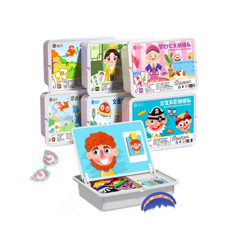 🎉 Magnetic Puzzle Dress-Up Game Children's Double-Sided Educational Toy Portable Preschool Learning Toy