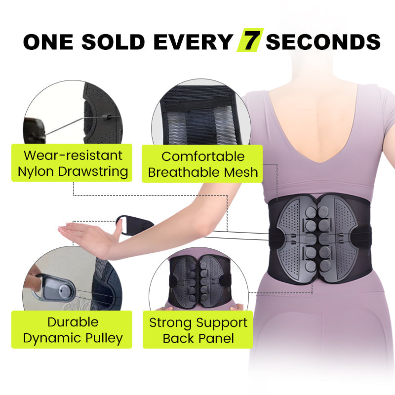 š„Adjustable Double Pulley Breathable Lumbar Support Shaping Waist Belt