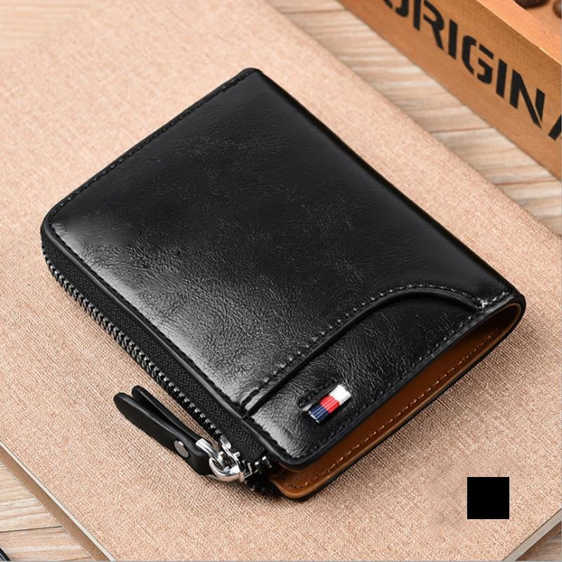 🎁Men's Leather Zip Wallet (RFID Protected)✨