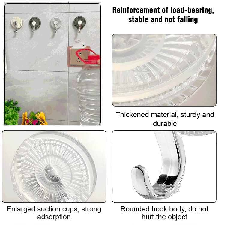 š„Powerful suction cup hooks no punchingļ¼Great SaleāBUY 2 Get 5% OFFļ¼