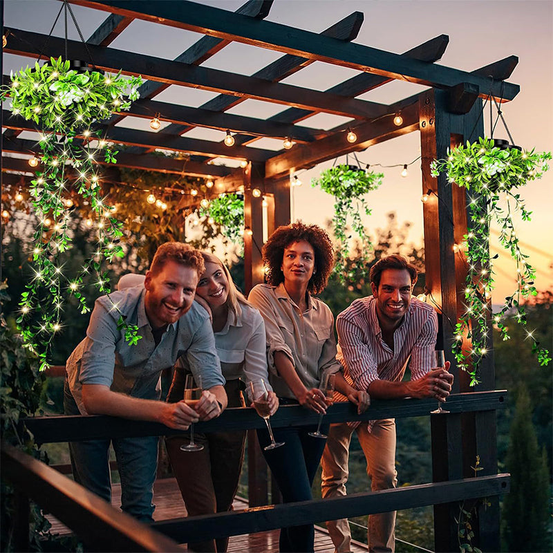 💎SOLAR-POWERED HANGING MILAN GRASS LIGHT! 💎 Lifelike Foliage, Auto On/Off & IP65 Waterproof ✨