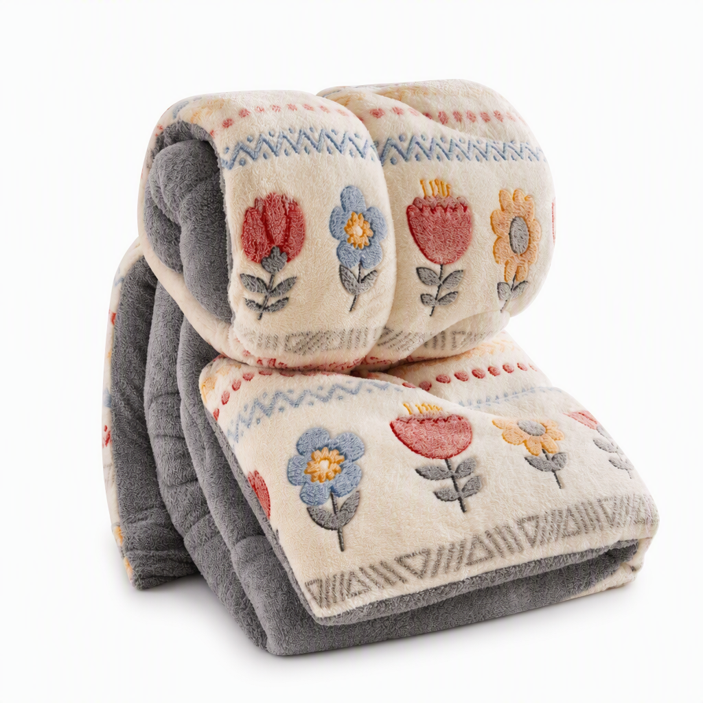 đĨ 50% OFF âī¸ Double-Sided Sherpa Fleece Comforter â Thick Warm Winter Quilt, Soft Velvet Feel for Cozy Bedroom Bedding đī¸â¨