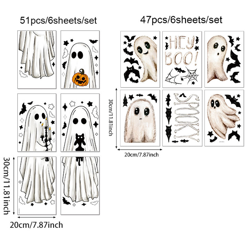 Cute & Fun Halloween Ghost Static Window Cling