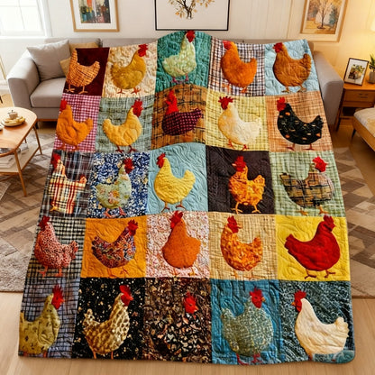 🐔Vintage Flannel Blanket with Chicken Pattern