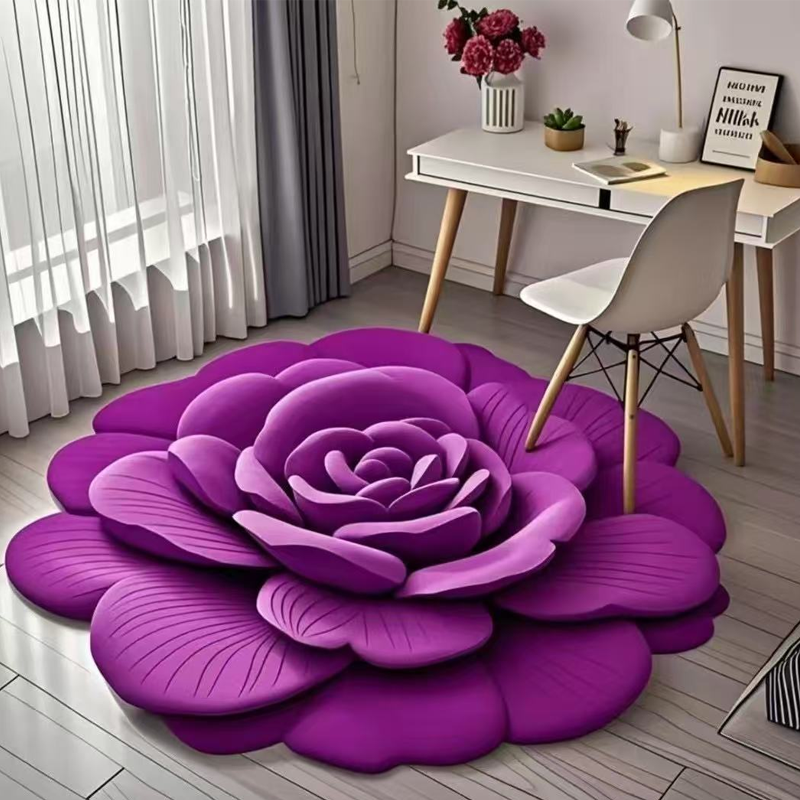 🎨Floral Plush & Diatomaceous Earth Floor Mat