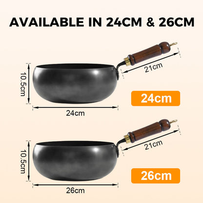 🔥Uncoated Thick Iron Pot