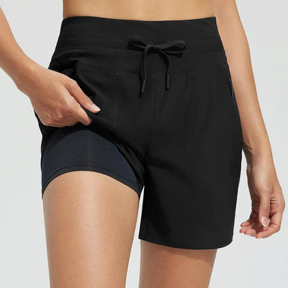 ❄️Women's 5" Swim Board Shorts High Waisted Quick Dry Swimsuit Swimming Bottoms