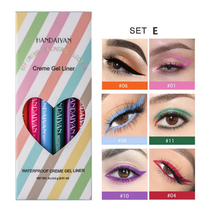 20 PCS Multi-Color Waterproof Long-Lasting Eyeliner Pencil Set