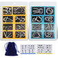 🧠🔠Metal Puzzle Ring Eight-Piece Blue Version Brain Teasers