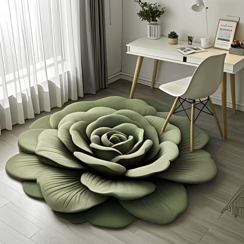 🎨Floral Plush & Diatomaceous Earth Floor Mat