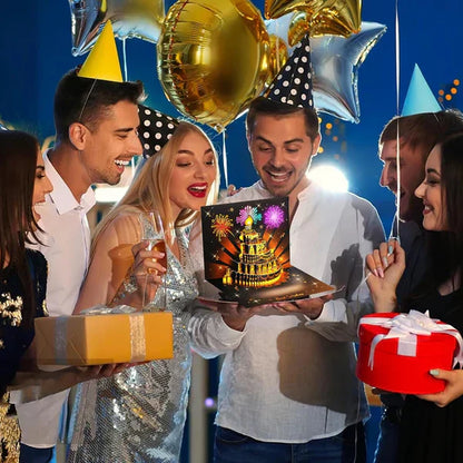 🎉3D Pop Up Musical Birthday Card with Lights & Song🎵🎂
