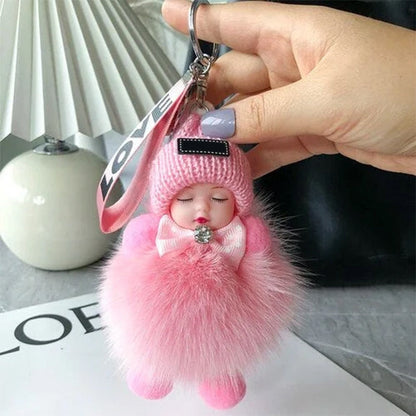 🧸 Soft Plush Doll Keychain