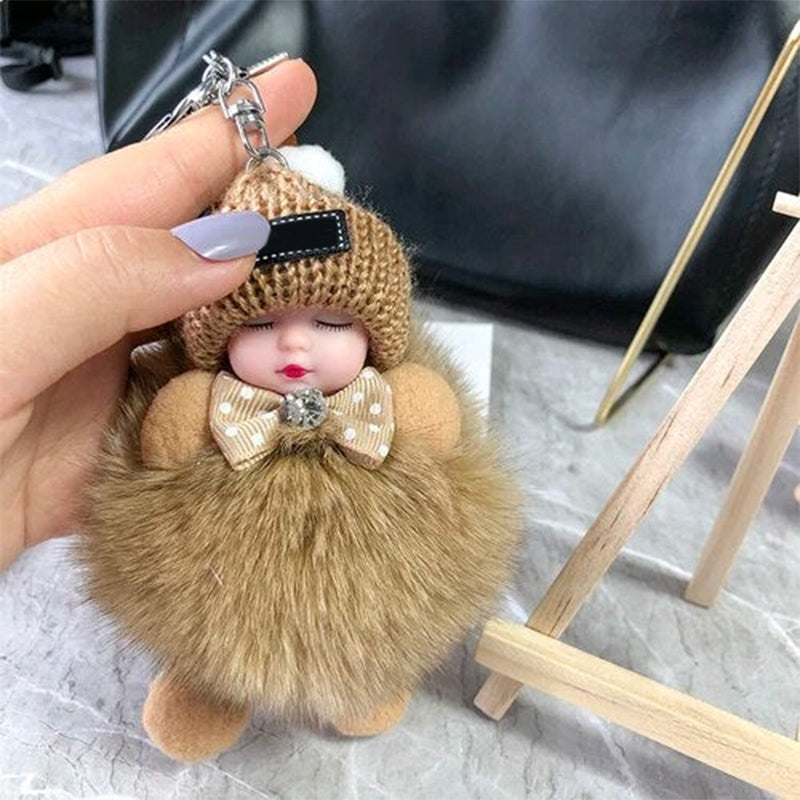 🧸 Soft Plush Doll Keychain