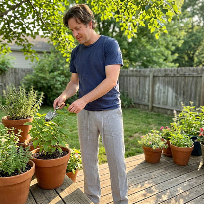 👖 Men's Casual Pants – Elastic Waist, Cotton Blend, Relaxed Fit 🍂