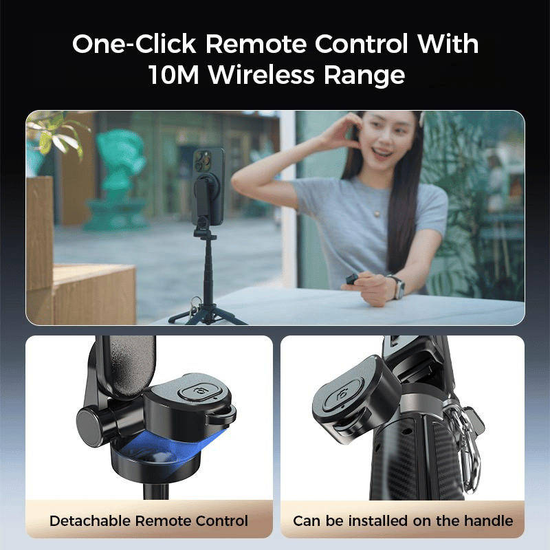 🔥4-in-1 Multifunctional 360° Rotation Magnetic Selfie Stick
