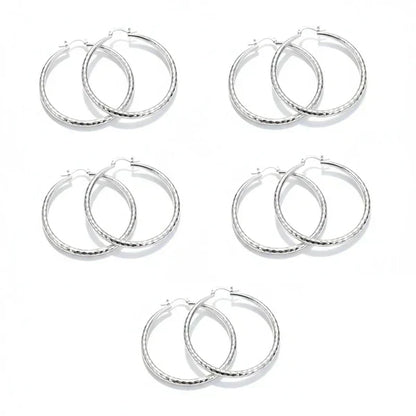 🎉BUY 1 GET 1 FREE🎁Diamond-Cut Hoop Earrings for Women