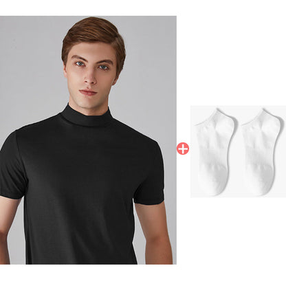 🔥All Colors 💖 Men's High Neck Slim Fit T-shirt