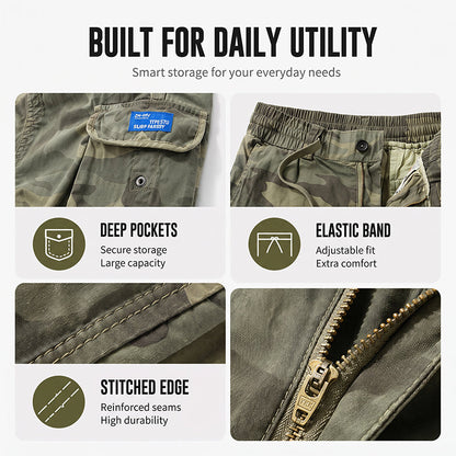 🩳 Men's Casual Relaxed Fit Cargo Shorts – Multi-Pockets, Breathable, Rugged 🌲