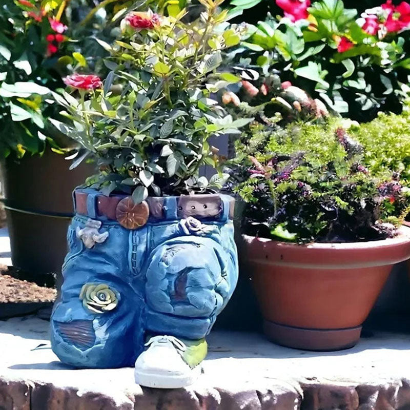 Creative 3D Jeans Shaped Flower Pot
