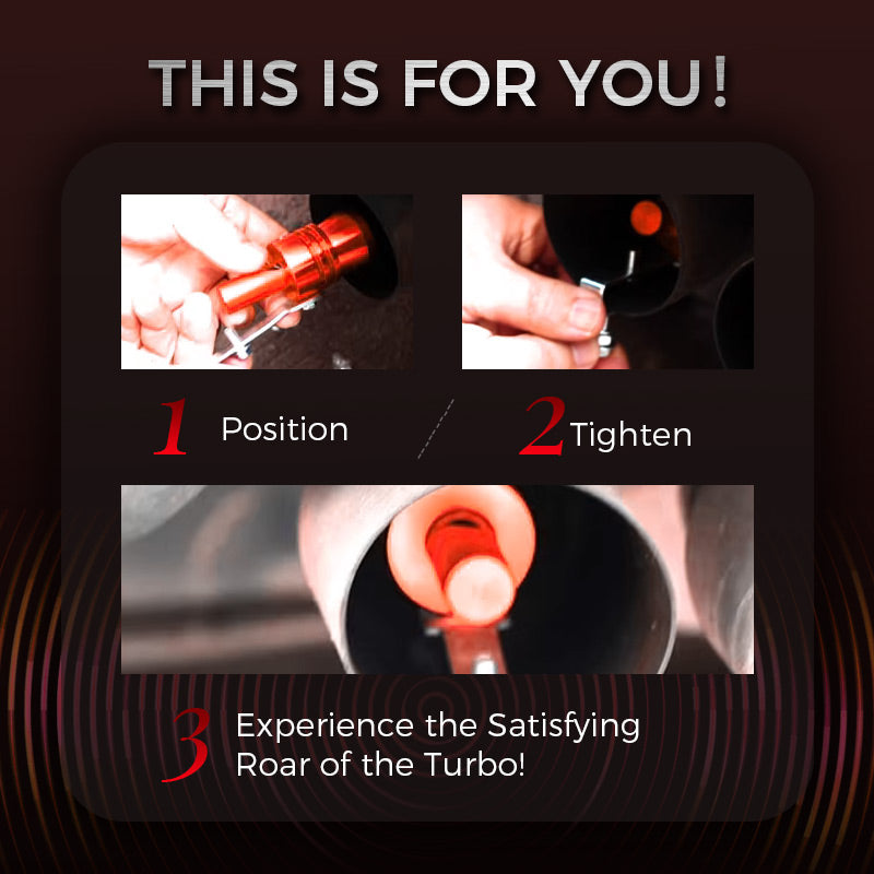 🏎️ Turbo Sound Simulator Whistle – Universal Fit, Sporty Roar, Easy Bolt-On ✨