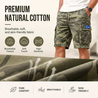 🩳 Men's Casual Relaxed Fit Cargo Shorts – Multi-Pockets, Breathable, Rugged 🌲