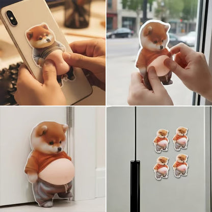 💞50K+ SOLD! 🔥🔥3D Cute Shiba Inu Self-Adhesive Door Stopper & Stress Ball