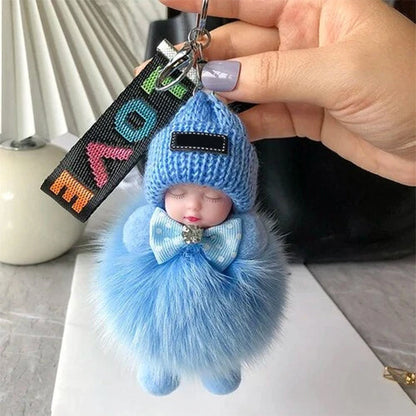 🧸 Soft Plush Doll Keychain