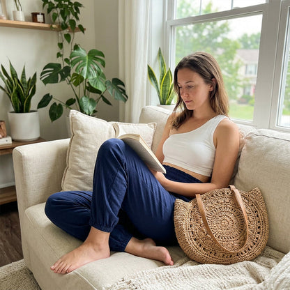 Women's Smocked High Waist Harem Pants 🌞Effortless Summer Style & Comfort✨