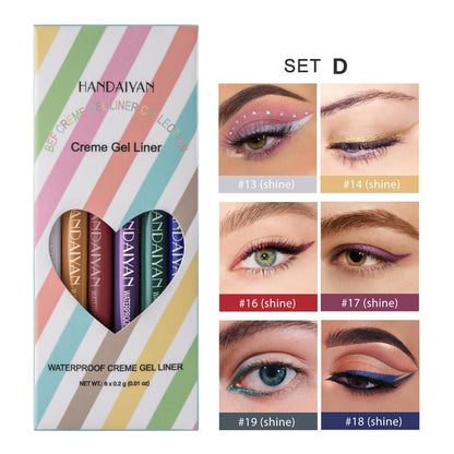 20 PCS Multi-Color Waterproof Long-Lasting Eyeliner Pencil Set