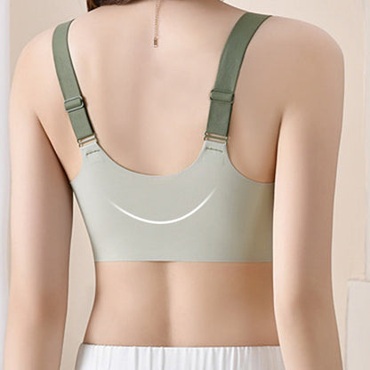 ✨Color-Blocked Non-Marking Gathered Push-Up Bra