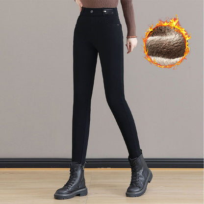 💕Women's High Waist Slim Stretch Warm Skinny Jeans