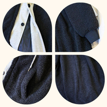 🎅🎄Christmas Sale🥳 2-Layered Faux Lambswool Hooded Coat Jacket(Great Sale⛄BUY 2 Get 5% OFF)