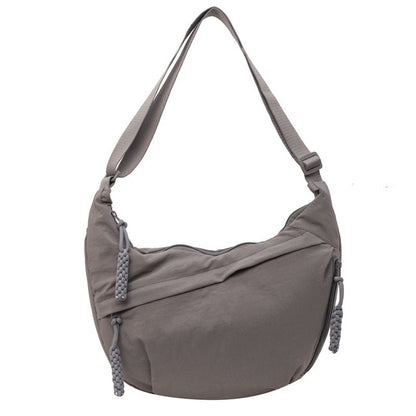 👜Women's Fashion Plain Color Nylon Crossbody Hobo Bag