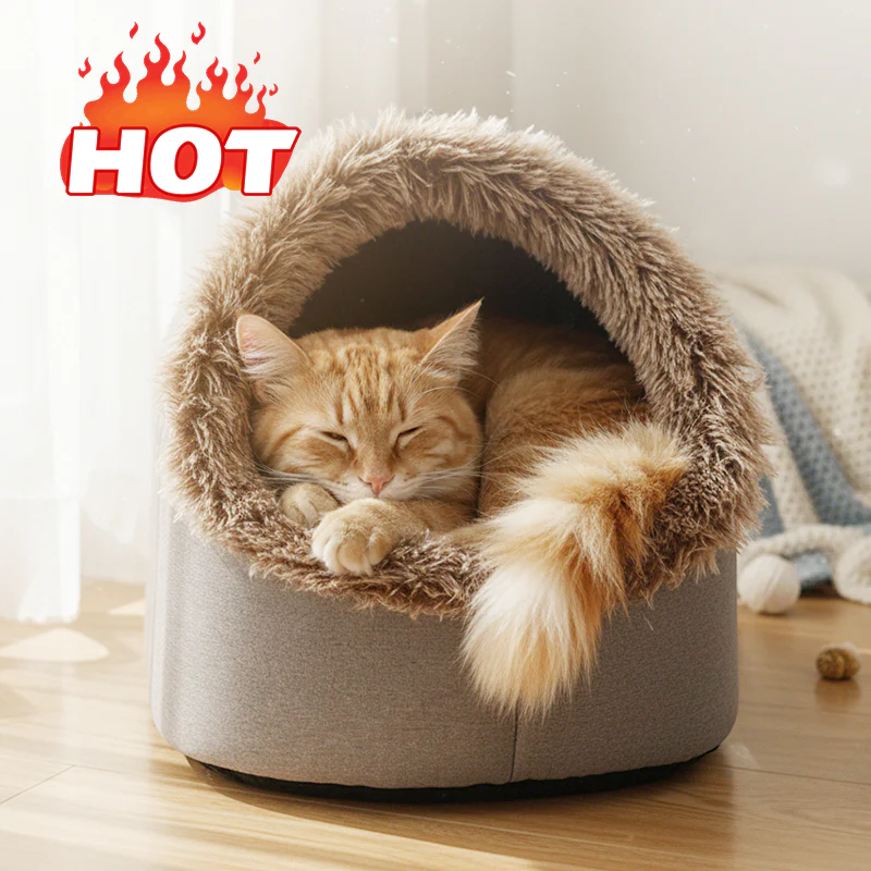 💥Hot sale 🐶🐱Pet Cozy Warm Cave Bed