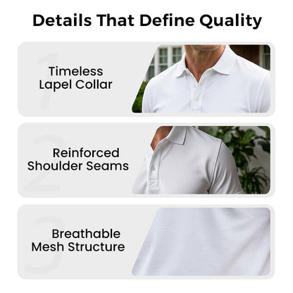 Men's Quick-Dry Short-Sleeve Lapel T-Shirt