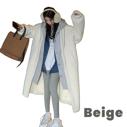 🎅🎄Christmas Sale🥳 2-Layered Faux Lambswool Hooded Coat Jacket(Great Sale⛄BUY 2 Get 5% OFF)