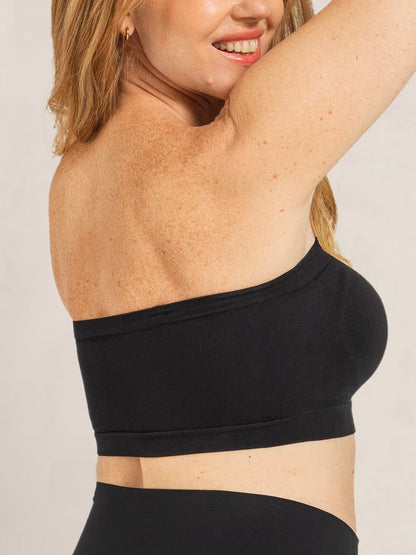 🤎Convertible Strapless Bandeau Bra with Wireless Comfort, Anti-Slip Grip & Removable Straps
