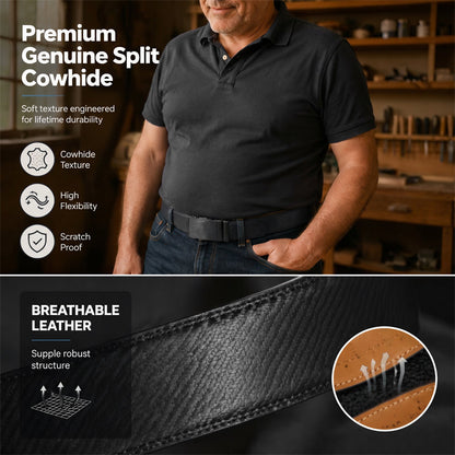 🎁 Leather Ratchet Belt With Adjustable Buckle💼