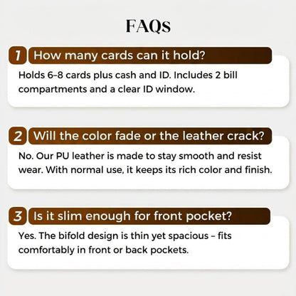 Minimalist RFID Blocking Leather Wallet for Men – Ultra-Thin, Genuine Top-Layer Cowhide, Short Design for Everyday Carry