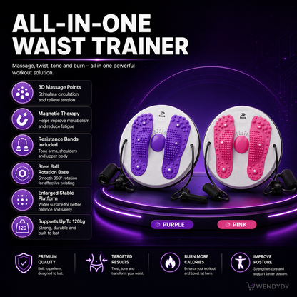✨ Waist Twisting Massage & Exercise Balance Board – Burn Fat, Slim Waist & Improve Circulation at Home