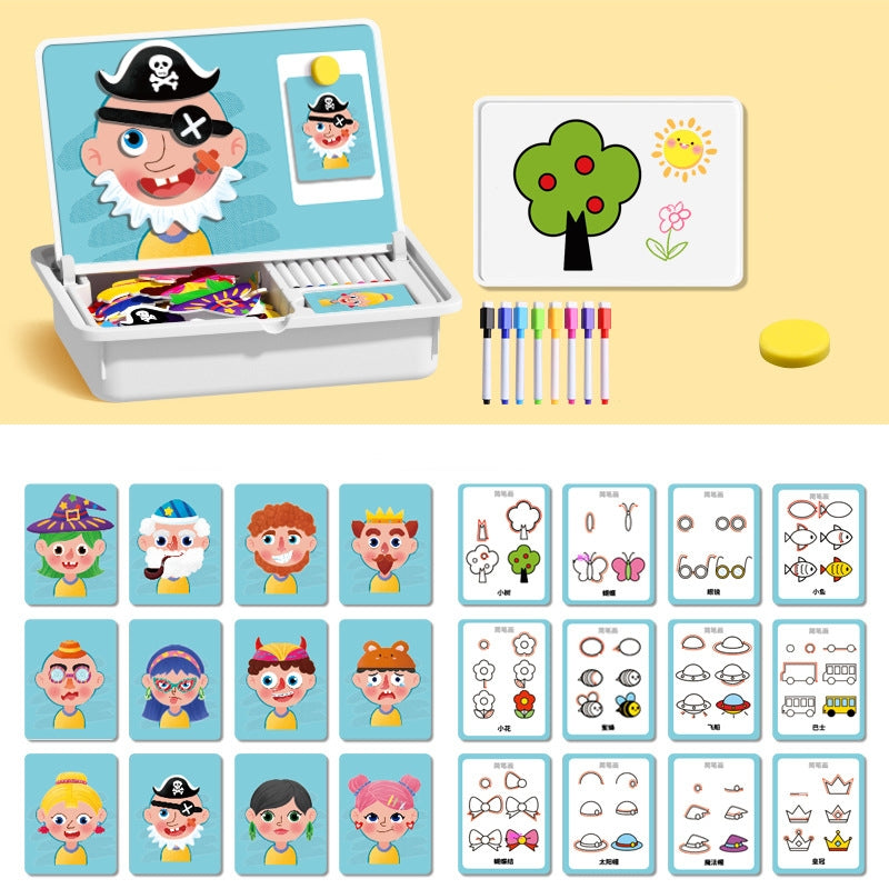 🎉 Magnetic Puzzle Dress-Up Game Children's Double-Sided Educational Toy Portable Preschool Learning Toy
