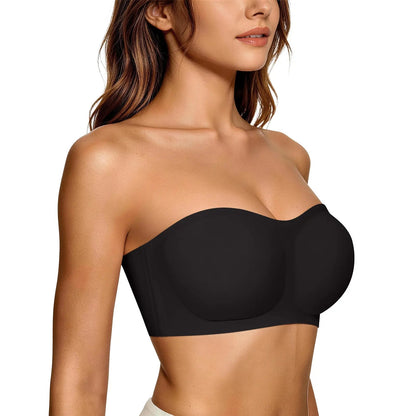 Strapless Push-Up Bra – 360° Non-slip, Wireless & Breathable. 🛡️✨