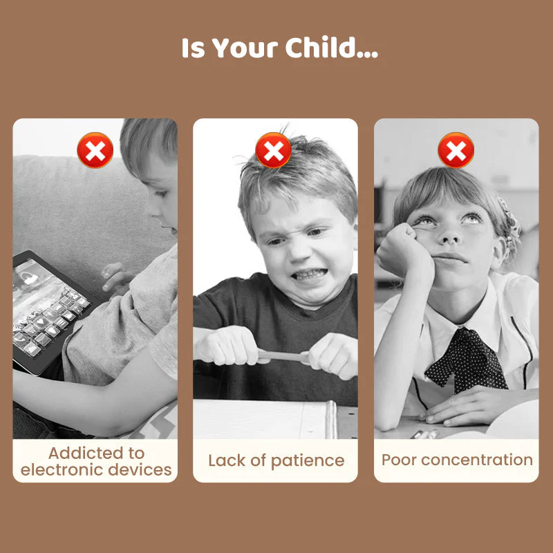 🧠🔠Metal Puzzle Ring Eight-Piece Blue Version Brain Teasers