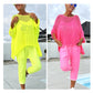 🌸Women's Letter Print Jumpsuit + Hollow Smock Leisure Suit
