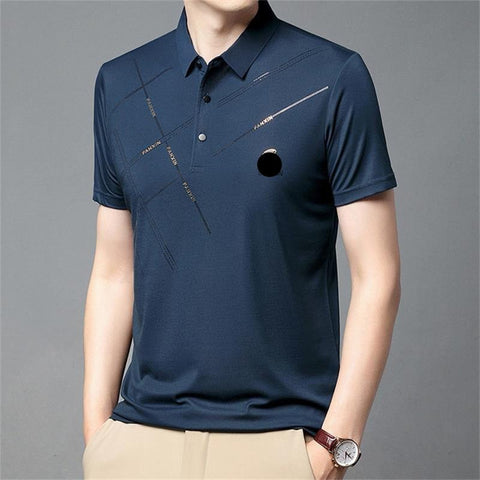 Men's Ice Silk Stretch Shirt – Waterproof, Quick-Dry & Eco-Friendly – Cool Breathable Tech Fabric Shirt 🌿
