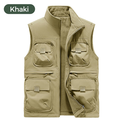 Reversible Multi-Pocket Padded Vest for Men & Women