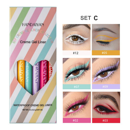 20 PCS Multi-Color Waterproof Long-Lasting Eyeliner Pencil Set