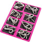 🧠🔠Metal Puzzle Ring Eight-Piece Blue Version Brain Teasers