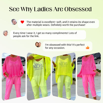 🌸Women's Letter Print Jumpsuit + Hollow Smock Leisure Suit