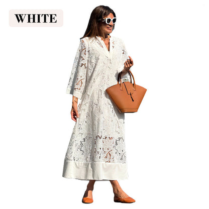 🌸Spring Specials🌸 Women's V-Neck Lace Midi Dress